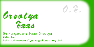orsolya haas business card